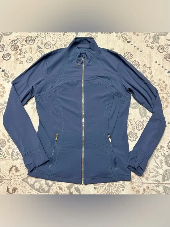 Lululemon Define Jacket *Nulu Shade Blue / Gold Zipper Size 14 - Picture 4 of 9